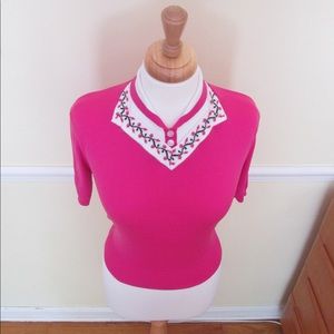True vintage 50s pink knit top sweater